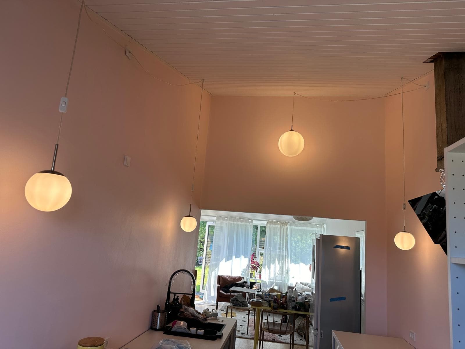 Lighting and wiring setup